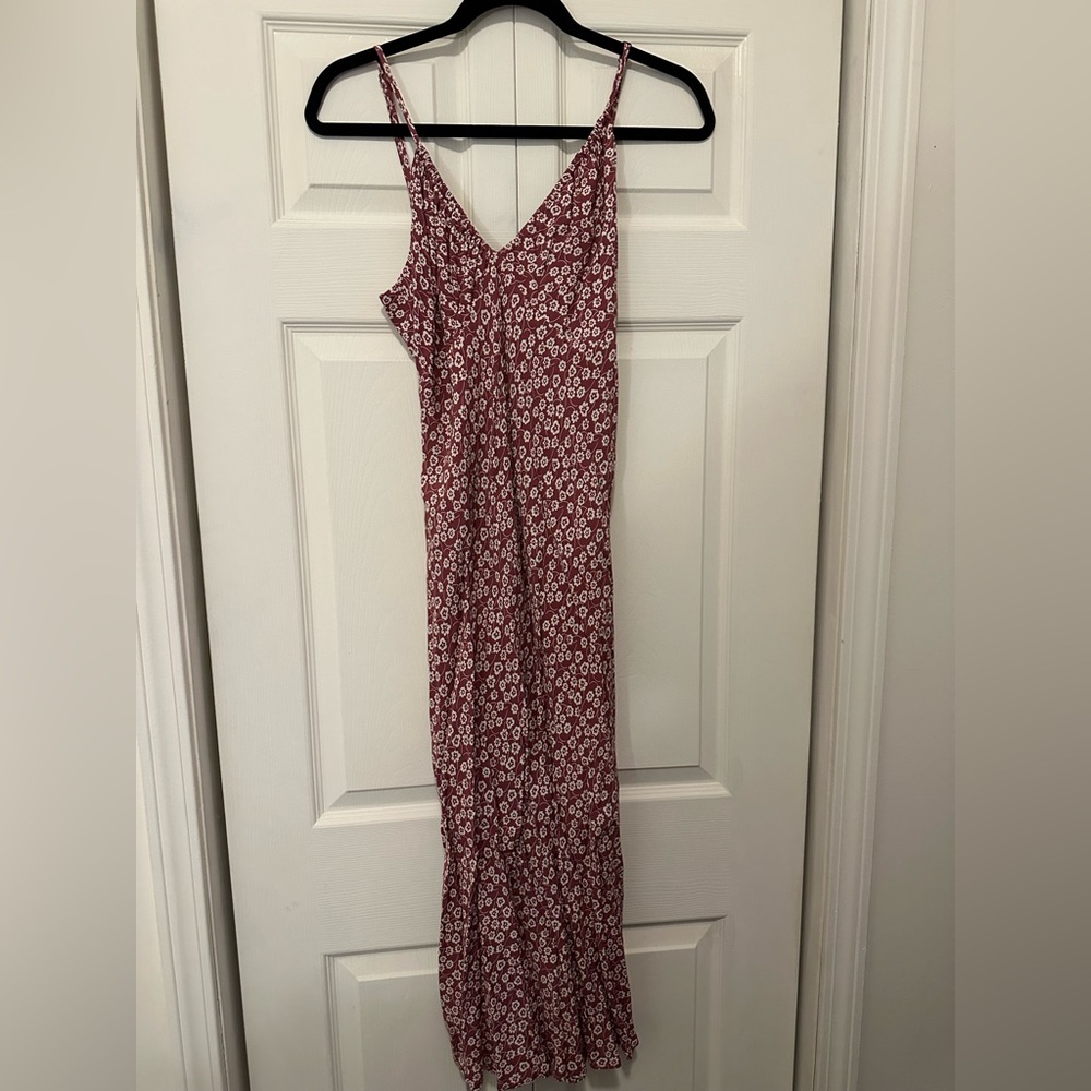Wild fable maroon floral midi dress NWOT